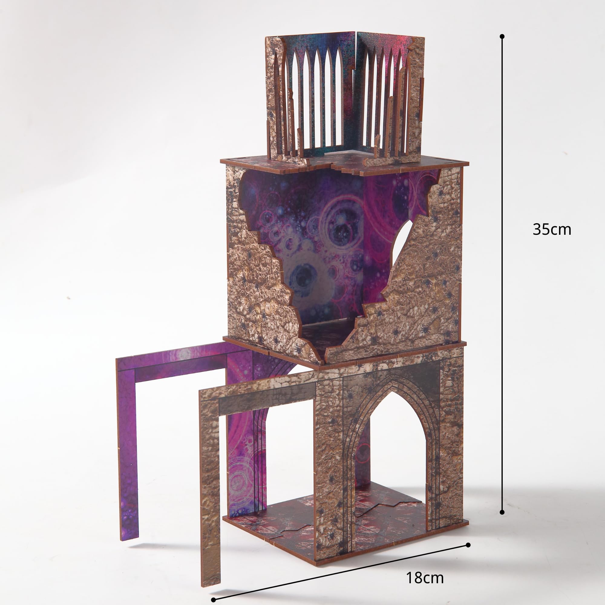 Epic-Juego de Terreno Desmontable de construcción en ruinas y Puentes para WH40K D&D Pathfinder de 28 mm, Accesorios modulares de Juego de Guerra TTRPG en Miniatura para batallas de Mesa Que mejoran