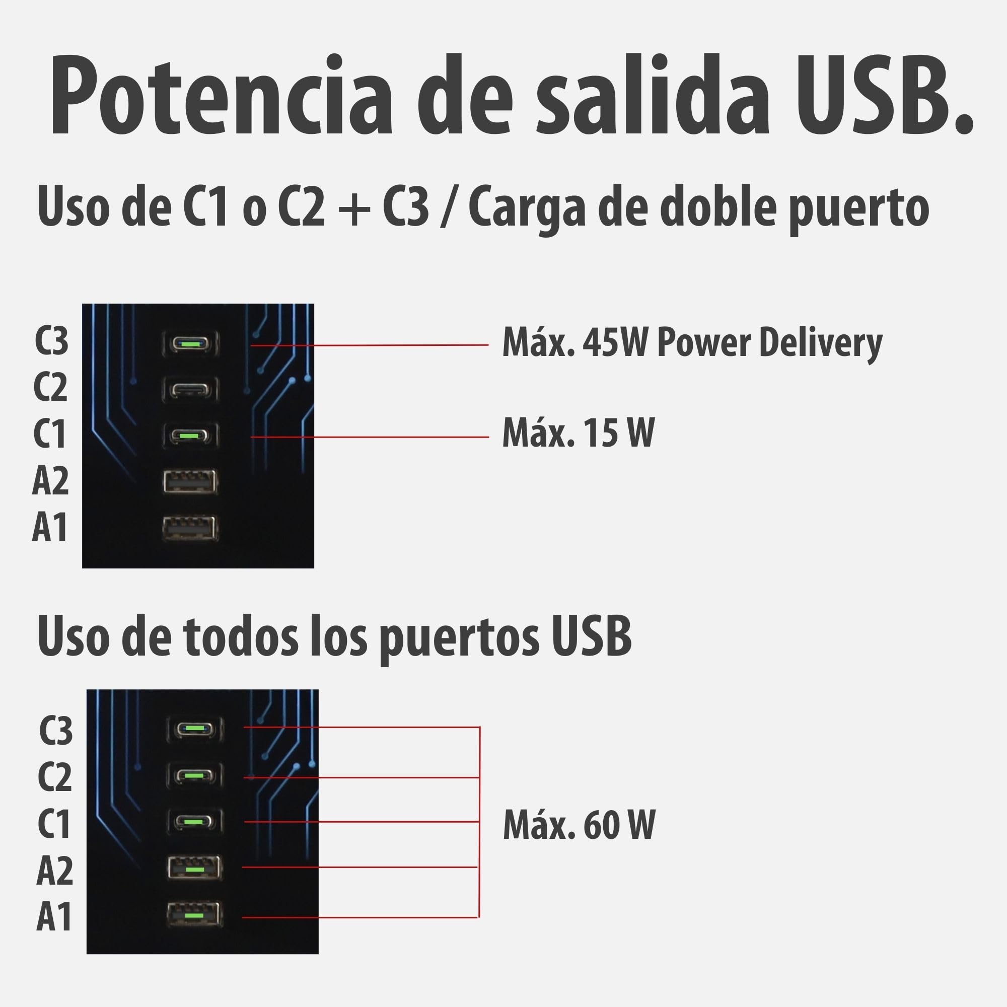 Brennenstuhl Gaming Torre Enchufes Vertical de 9 vías con USB y Control de luz RGB (con protección contra sobretensión, Cable de 2 m, 3X USB C con máx. 45W PD, 2X USB A e Interruptor)