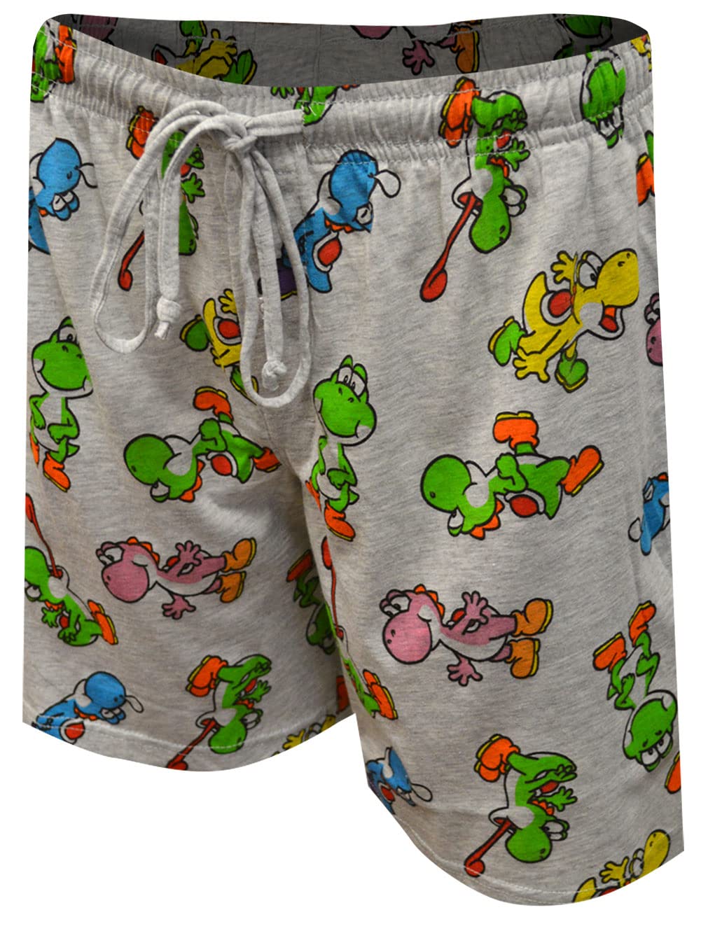 MJC Mens Nintendo Super Mario Brothers Many Colors of Yoshi Lounge Shorts