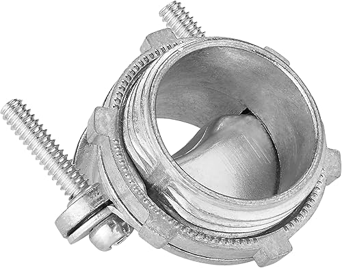 Miniatura 8 de Maxxima Conector de abrazadera de doble tornillo no metálico de 1 pulgada para conducto de cable recubierto NM, fundición de zinc (paquete de 25)