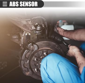 Motoforti Rear Left Right ABS Sensor, Wheel Speed Sensor, for Mitsubishi Lancer 2008-2013, Plastic, No.4670A579/4670A580, Black, 2 Pcs