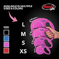 Vista 5 de FLEXI Correa retráctil clásica de cordón para perros pequeños de hasta 26 libras 16 pies, rosa Correa retráctil para mascotas sin enredos