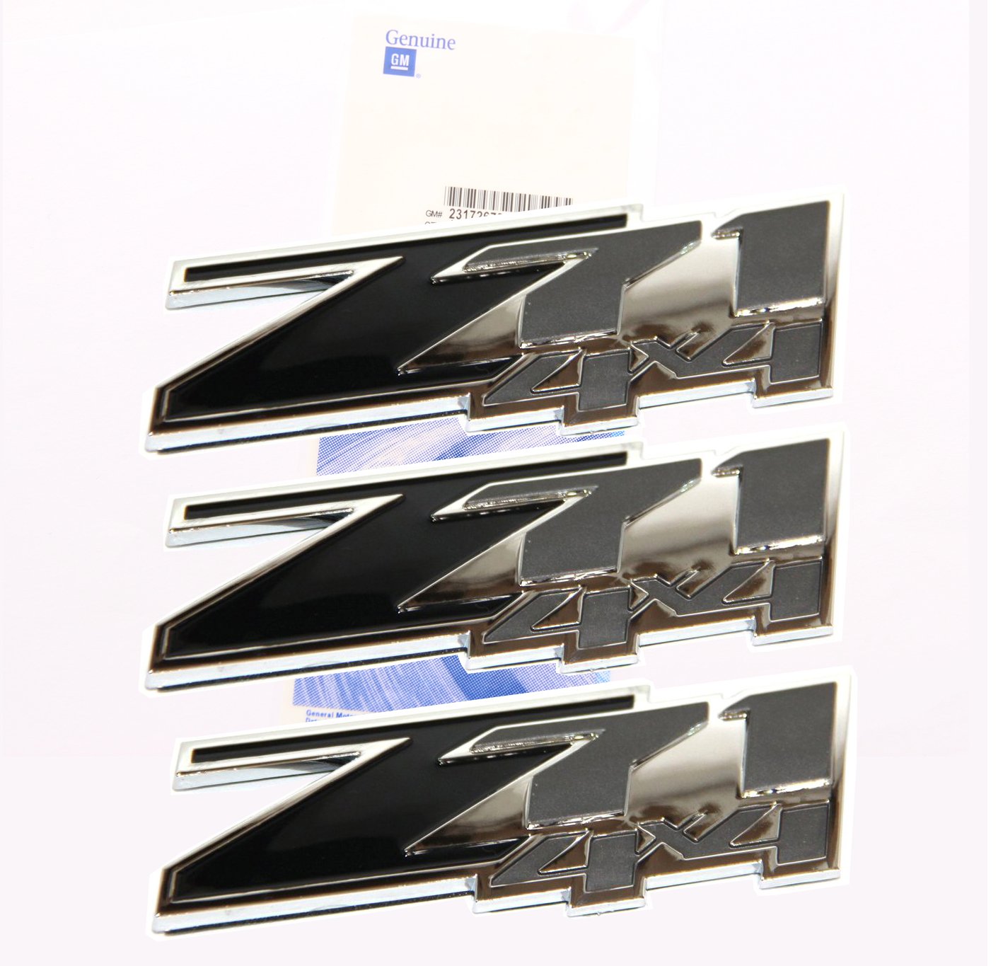 Yoaoo 3x New OEM 2005-2013 3D Logo Chevy Suburban Tahoe Z71 4x4 Emblems Pair Set Badges (Black)