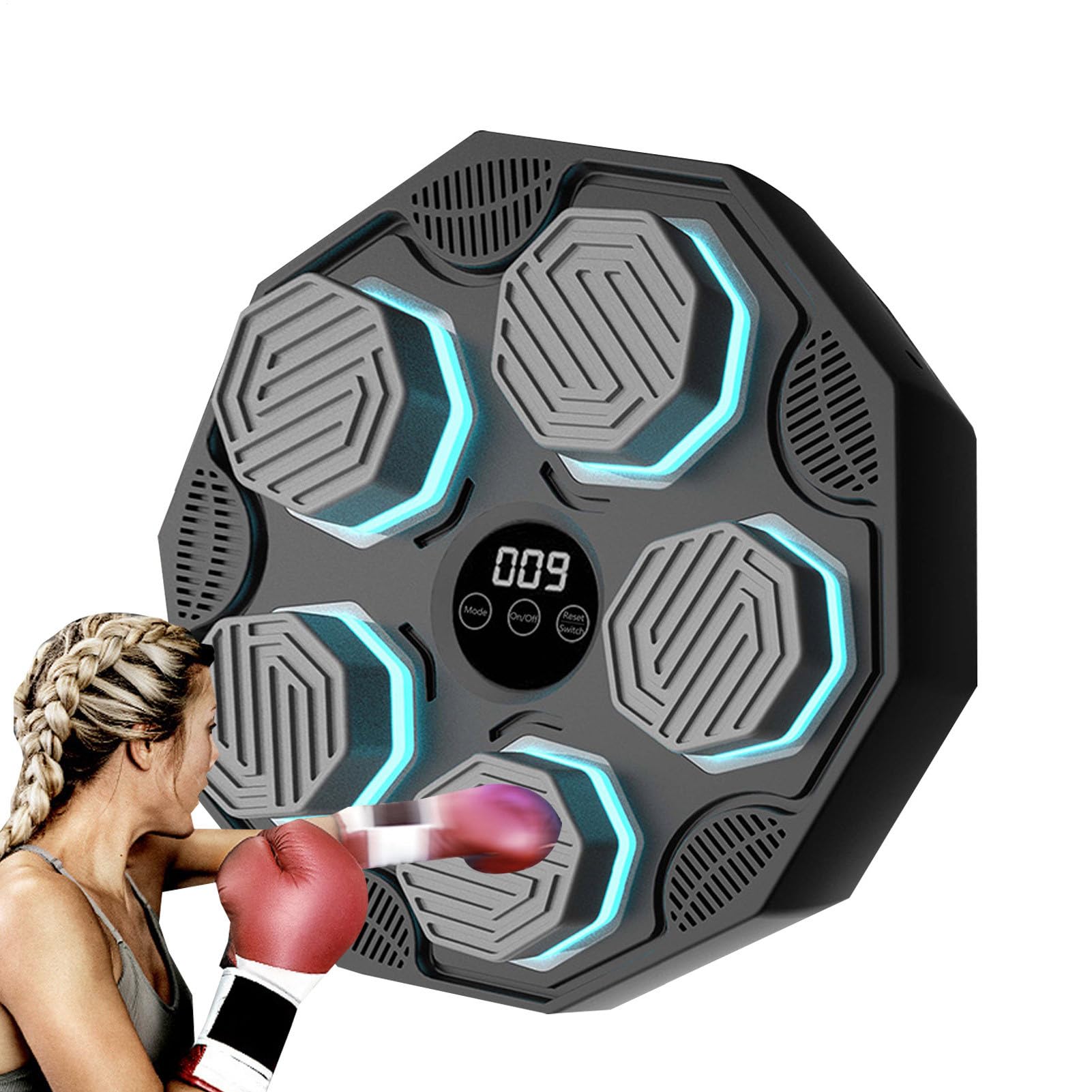 Boxe Musicale Attrezzatura Per Esercizio | Con LED Montabile A Parete Con Funzione Musicale per Uomini Ragazzi Bambini Allenamento Sport Palestra Domestica Interno