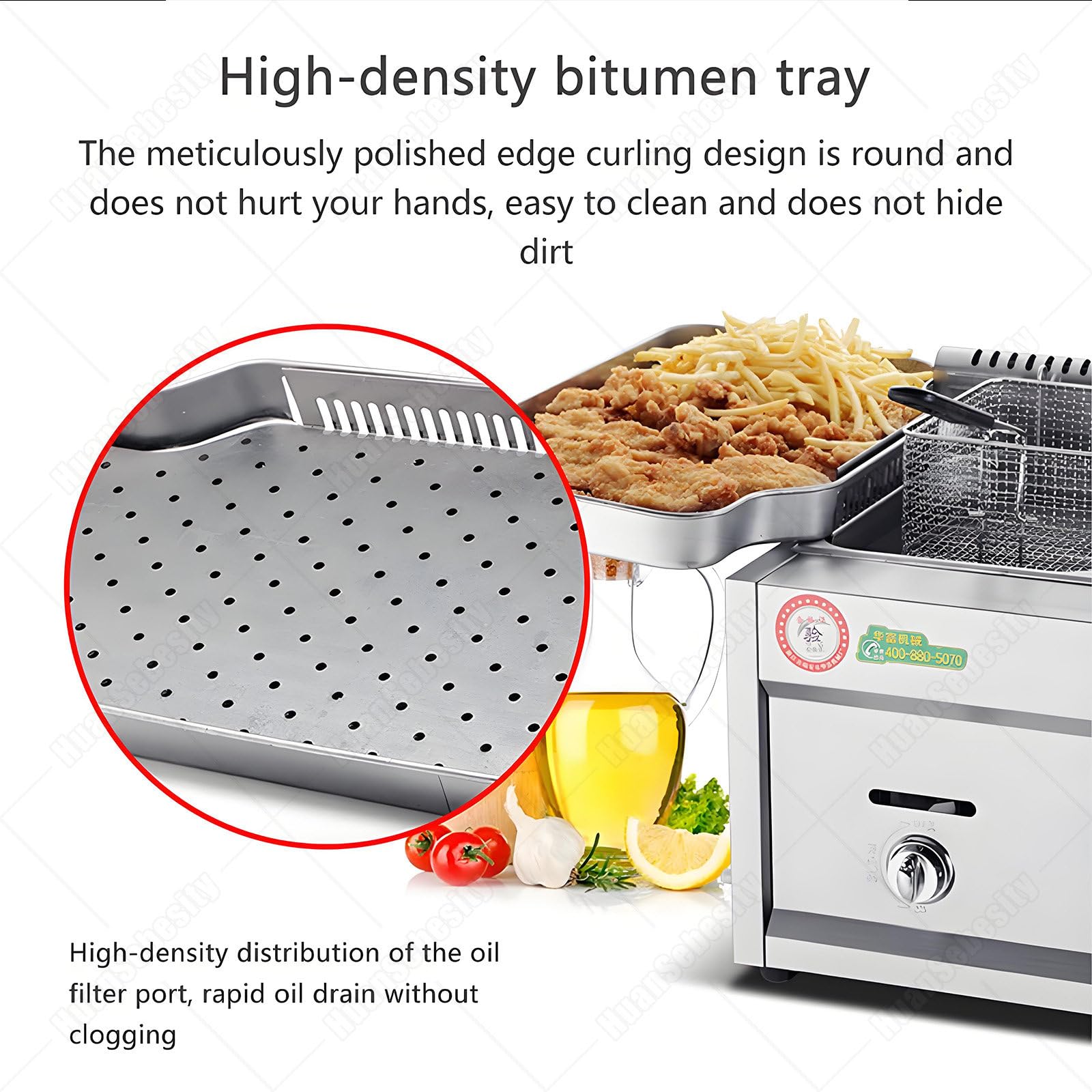 Friteuse à Gaz Professionnelle,Friteuse à Gaz,Friteuse à Chips De Poulet En Acier Inoxydable,Comprend Des Paniers Et Des Couvercles Pour Un Nettoyage Facile Doublecylinder