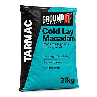 Cold Lay Tarmac 21kg Ready to Use Pothole & Driveway Repair Macadam