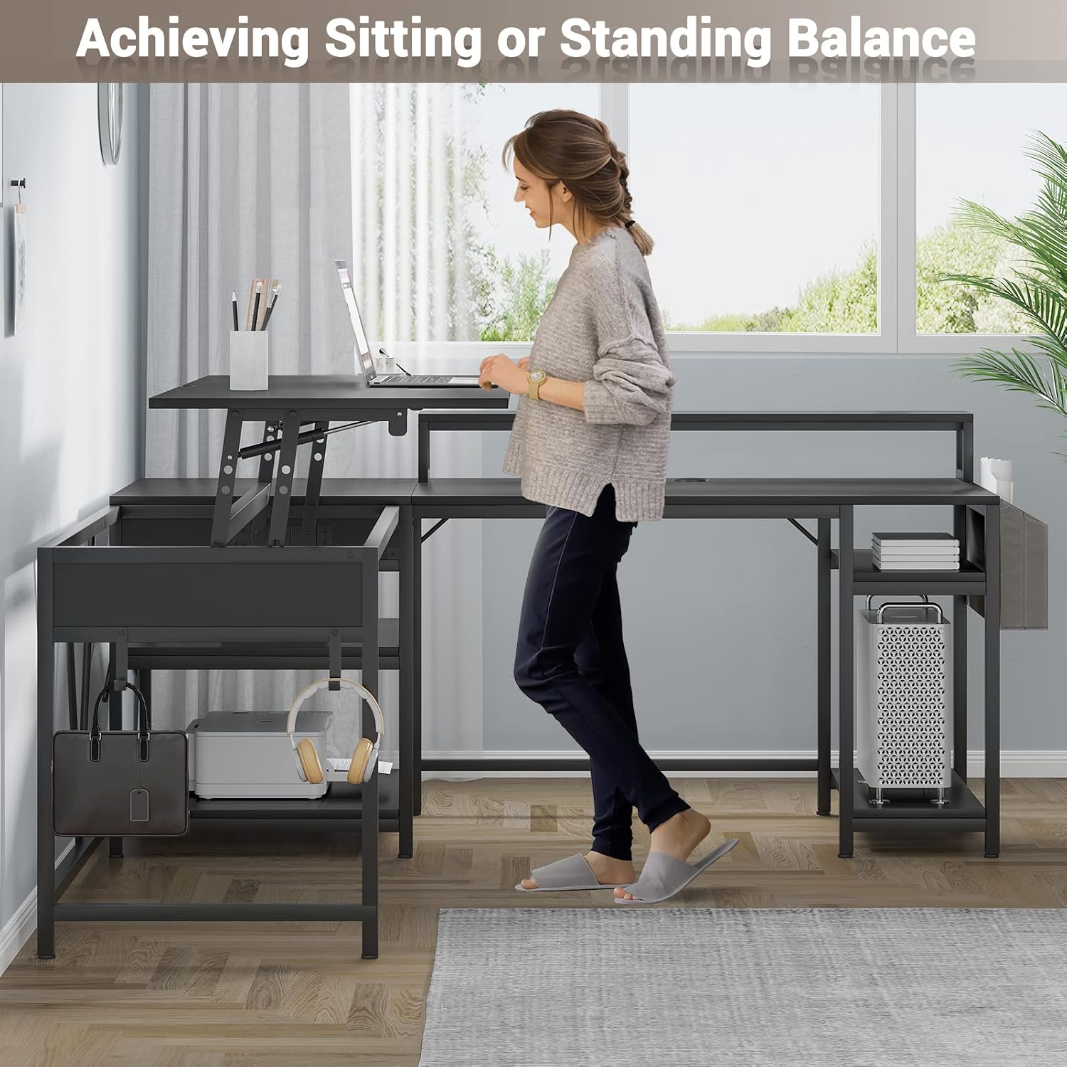 SEDETA L Shaped Desk configured as a long desk