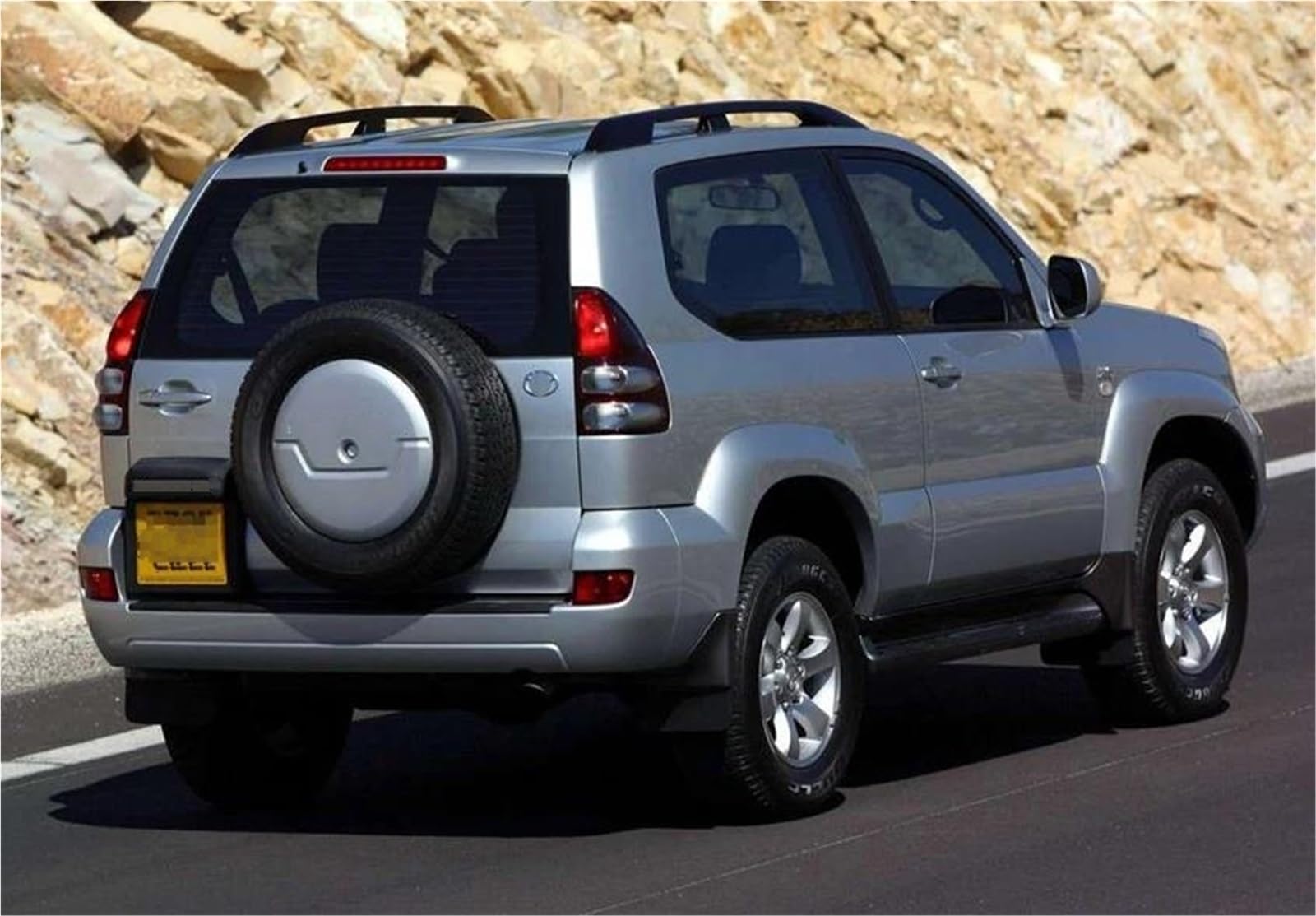 Barras Techo Coche Barra De Techo, Riel, Portaequipajes para Toyota para Land para Cruiser para Prado 120 Corto 3 Puertas 2003 2004 2005 2006 2007 2008 2009 Techo Portaequipajes