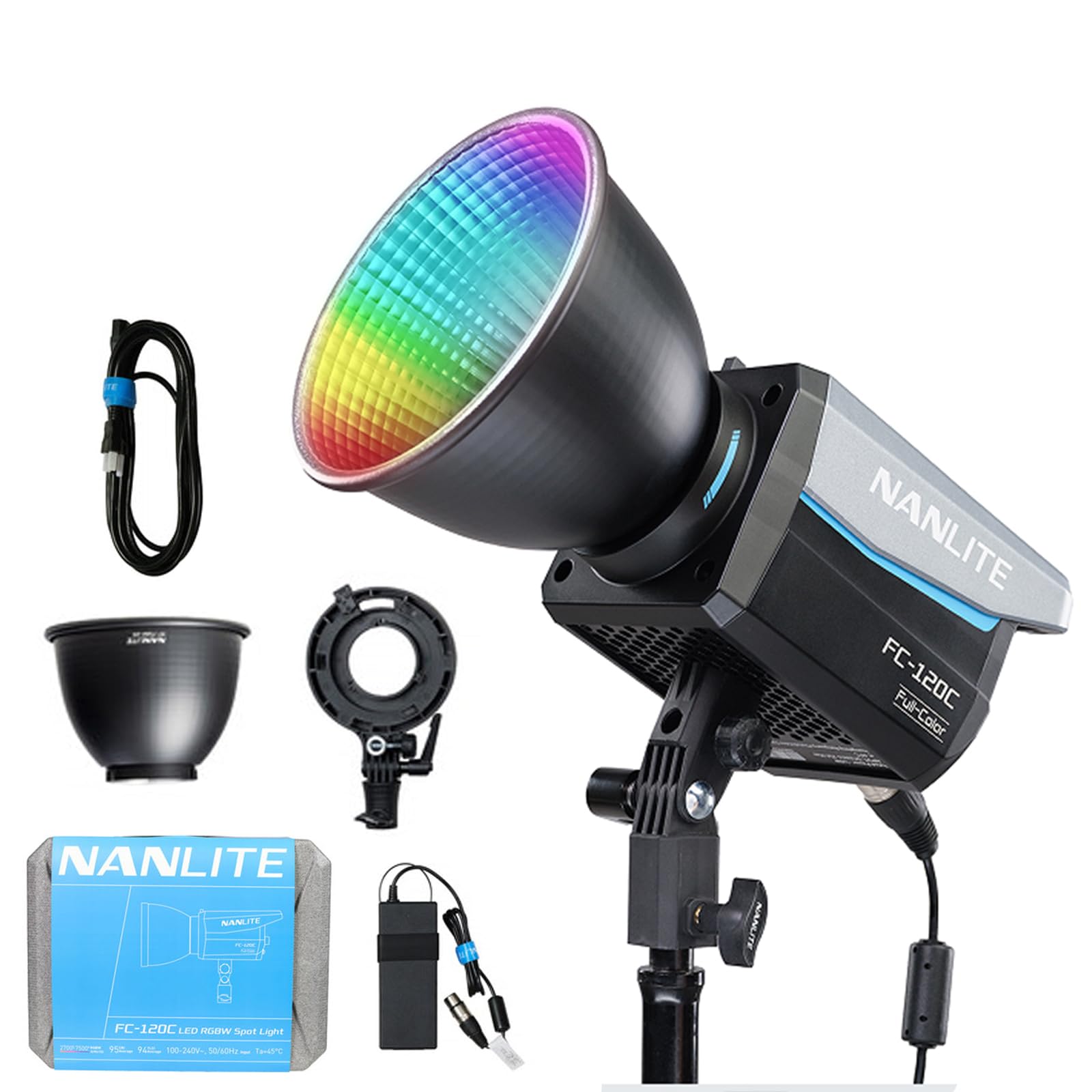 Amazon.com : NANLITE FC-120C RGB Full-Color LED Spotlight, 2700K