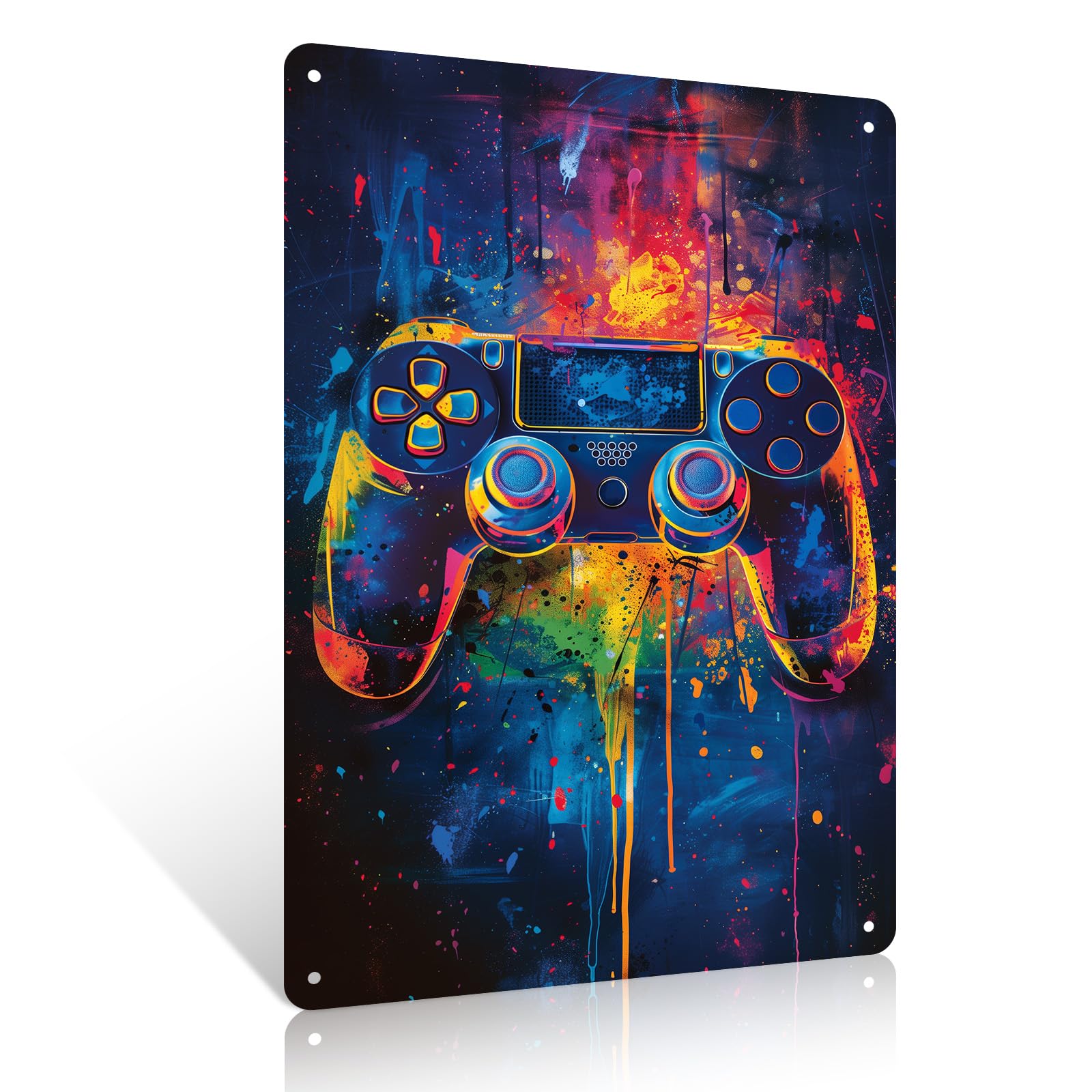 Ulord Gaming Boys Room Cool Gaming Controller Metal Signs 8X12 Inches Graffiti Wall Art