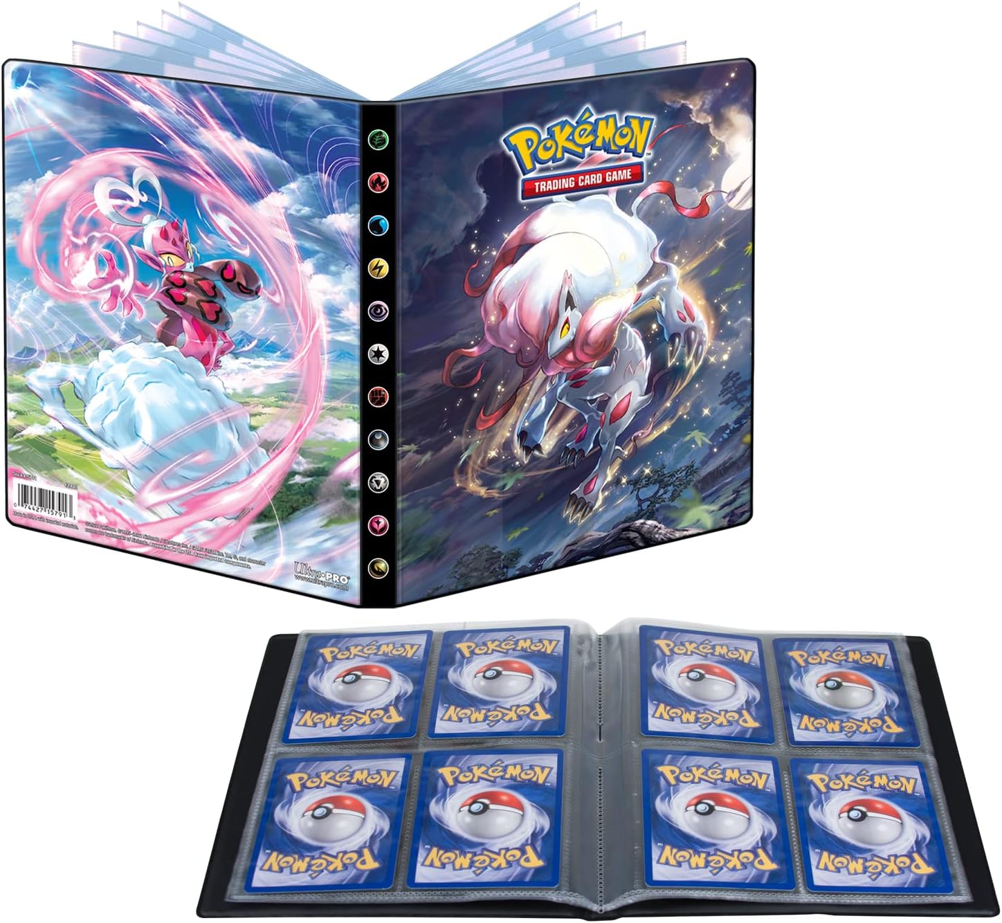 Ultra PRO - Pokemon Sword and Shield 4 Pocket Portfolio for Collectible Trading Cards, Gaming Cards and Any Standard Size card, Holds 40 Single Loaded Cards