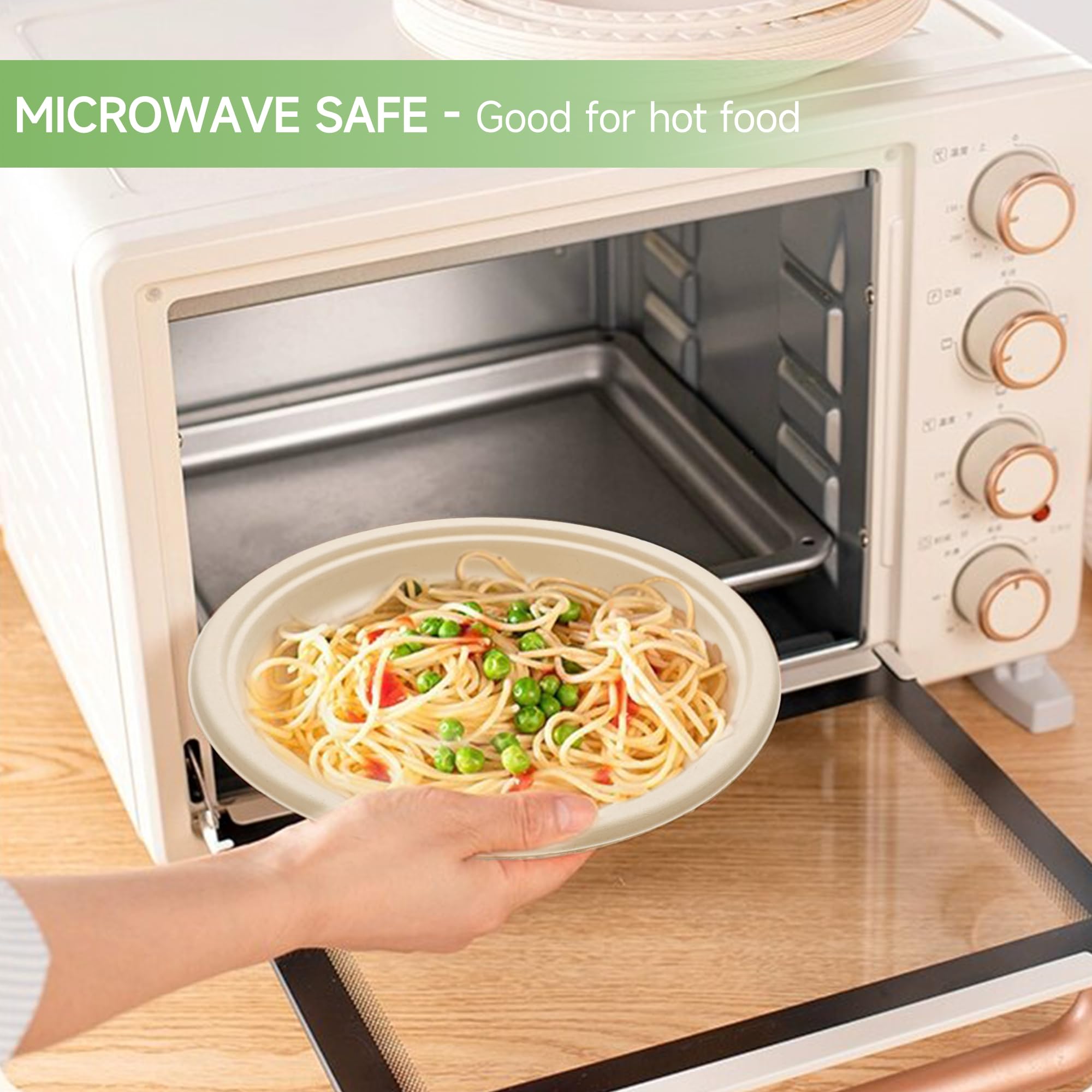 100 Paper Plates - Eco-Friendly & Durable -5