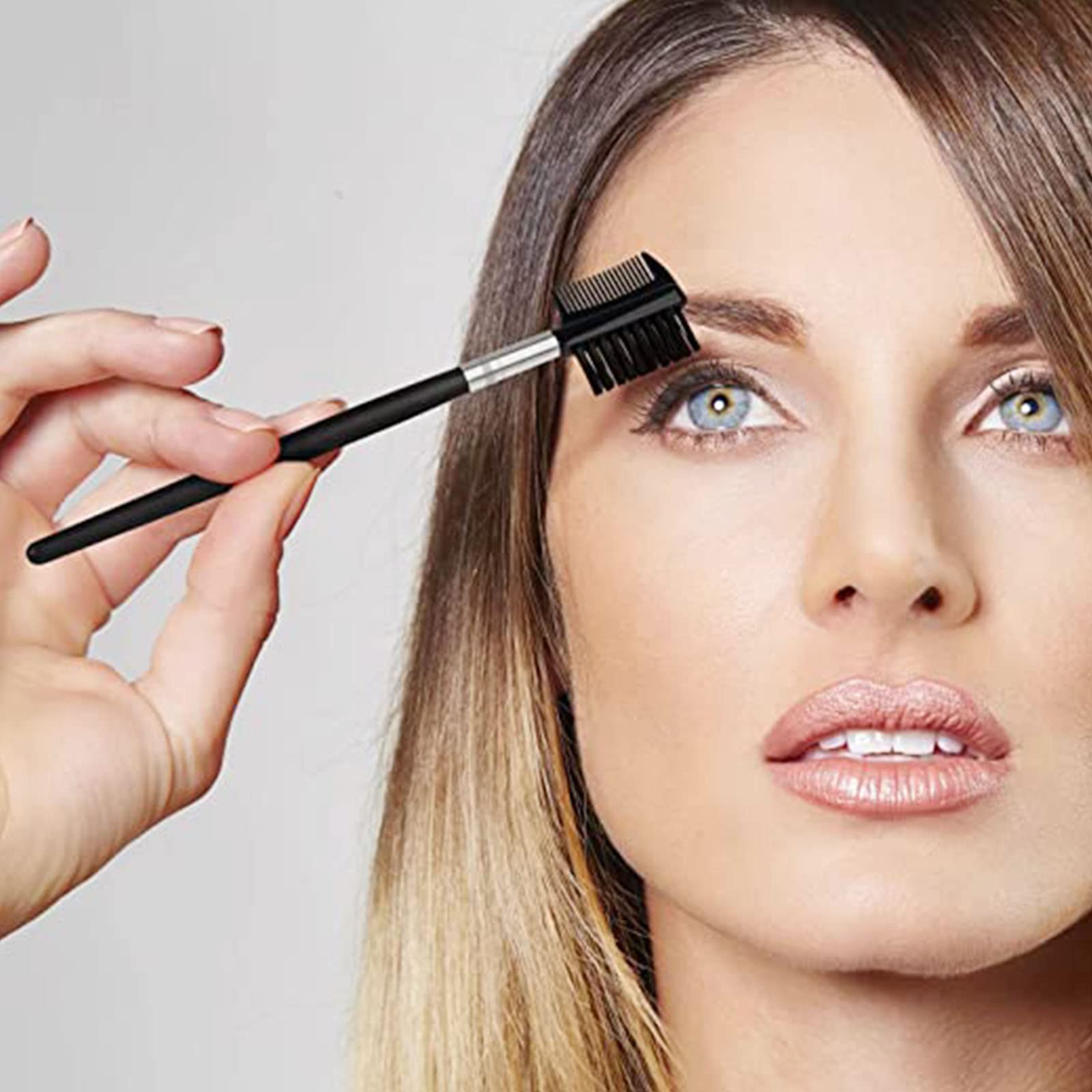 brosse cils,brosse a cils,peigne cils,brosse a sourcils,peigne à cils,Peigne à Cils Brosse à Sourcils, pour Cils et Sourcils Pinceau à Sourcil Femme Outil de Maquillage(noir)