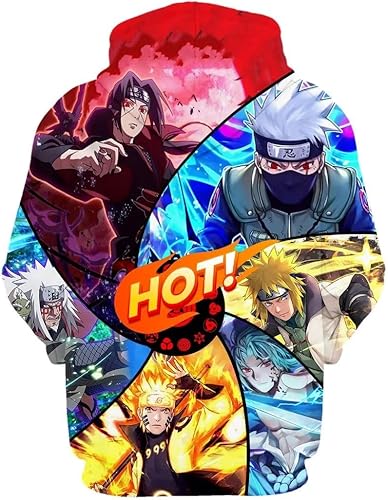 Miniatura 2 de Unisex Anime Hoodie Pullover Hoodies Sweatshirt with Pockets for Men and Women