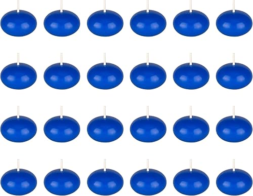 Miniatura 10 de Mega Candles 12 velas de disco flotante rojo sin perfume, velas de cera de parafina vertidas a mano de 1.5 pulgadas de diámetro, decoración del