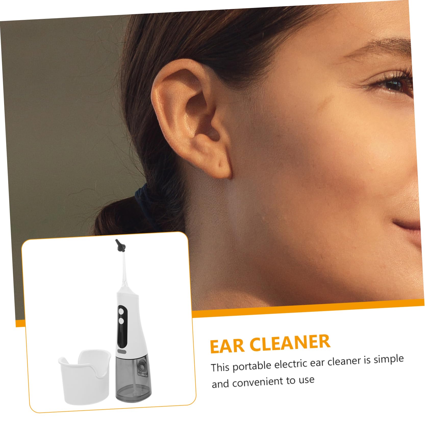 Irrigateur Auriculaire Électrique 350ml, Nettoyage Doux et Approfondi, Étanche Ipx7, Plastique Blanc, pour Voyage ou Salon