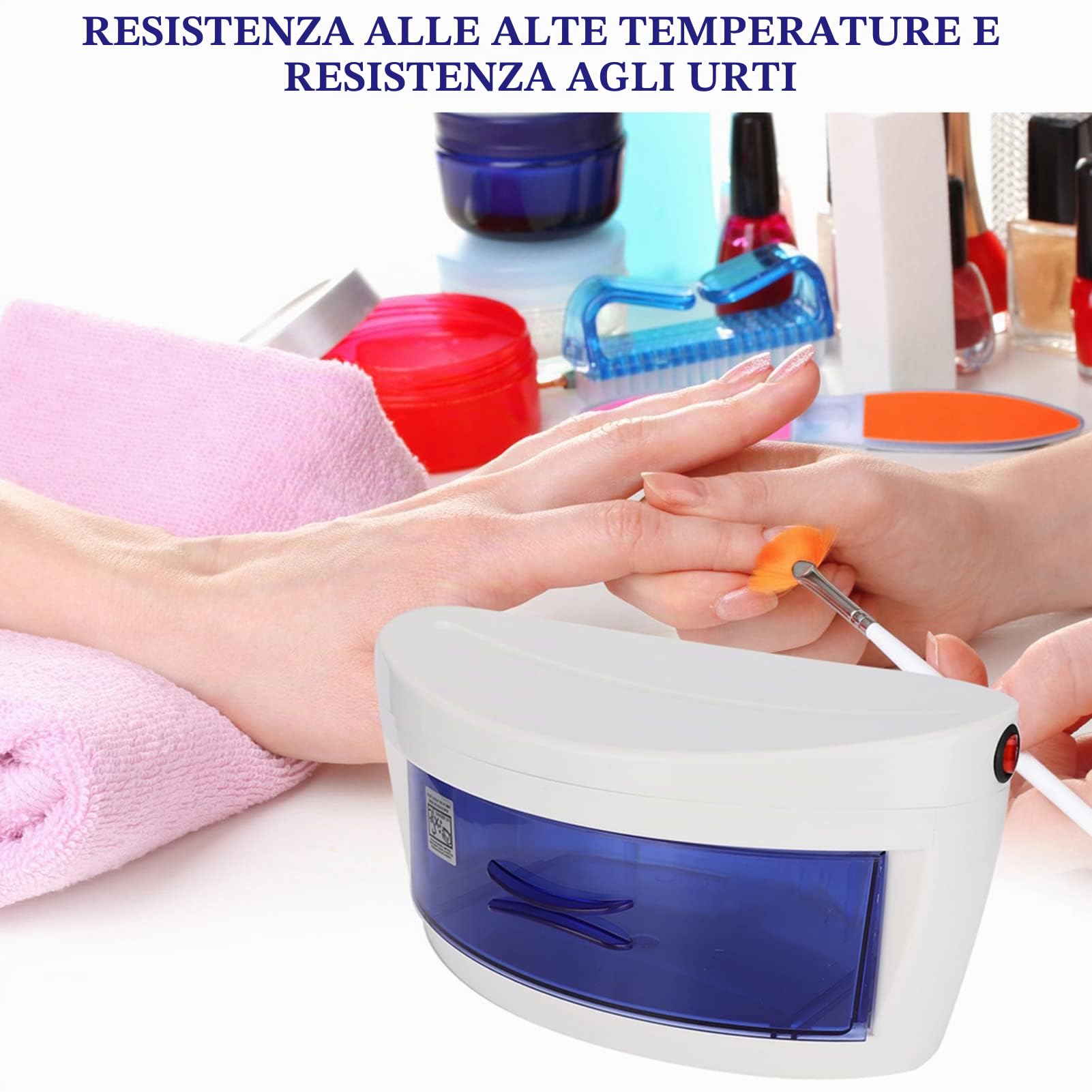Sterilizzatore per nail art, Sterilizzatore UV LED Intelligente per Smalto armadio per disinfezione UV con ozono cassetta degli attrezzi per nail art per Parrucchieri Saloni di Bellezza Manicure