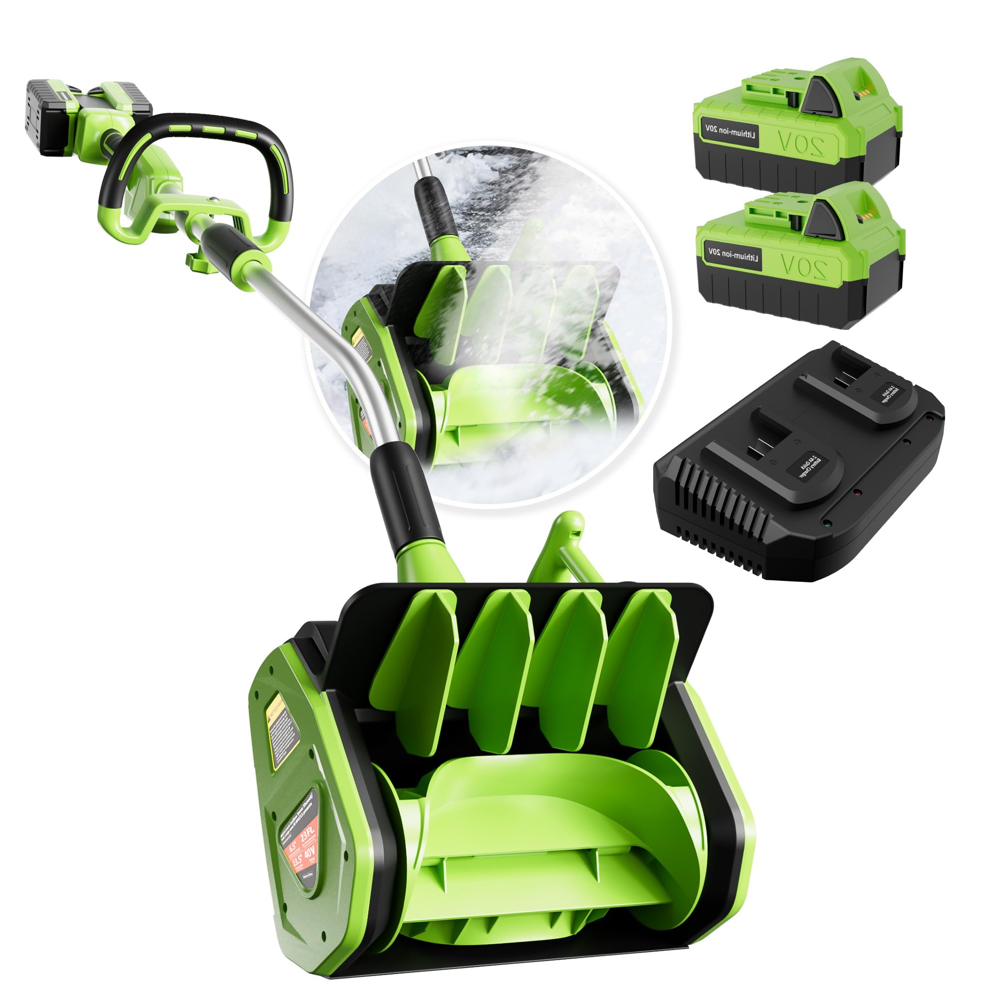 Vibekio 40V 13.5-Inch Cordless Snow Shovel