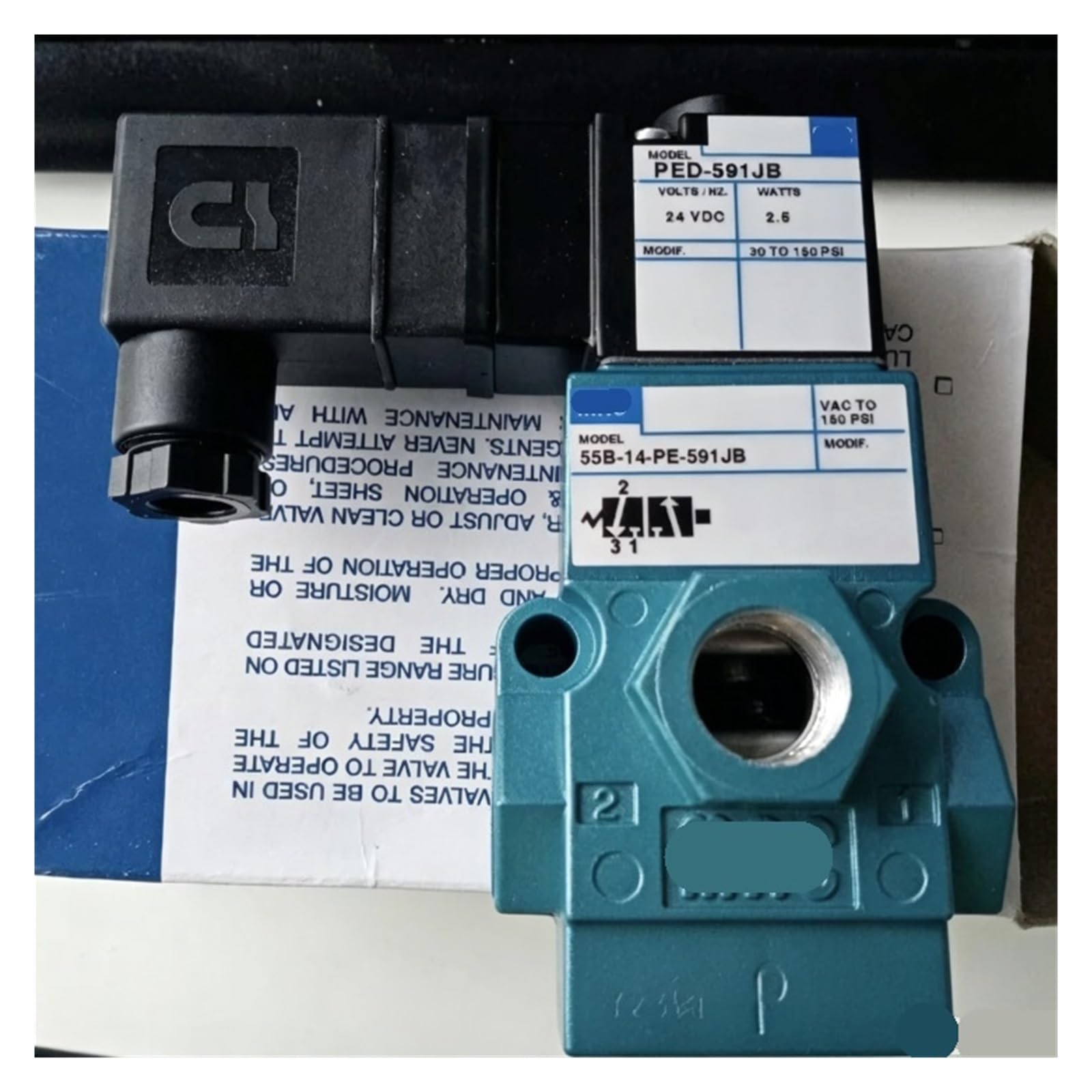 Électrovanne 55B-14-PI-501BA à haute réactivité et étanchéité