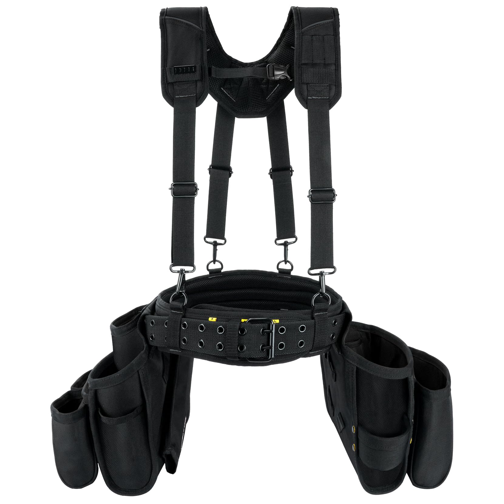 Pochette à outils de construction et bretelles de suspension de charpentier