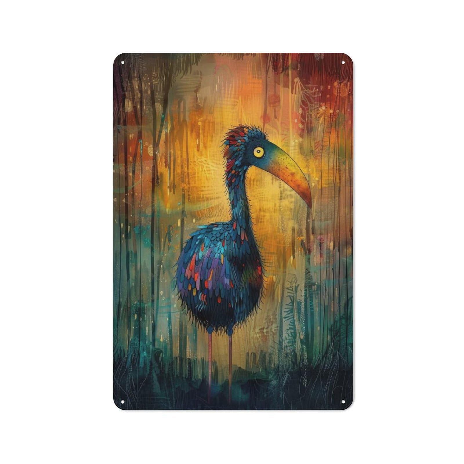 Junmoney Whimsical Dodo Shed Metal Sign With Design 30X20cm, Outdoor Room Utility Space Decor For Greenhouse, Garden Room, Cafe Or Entryway