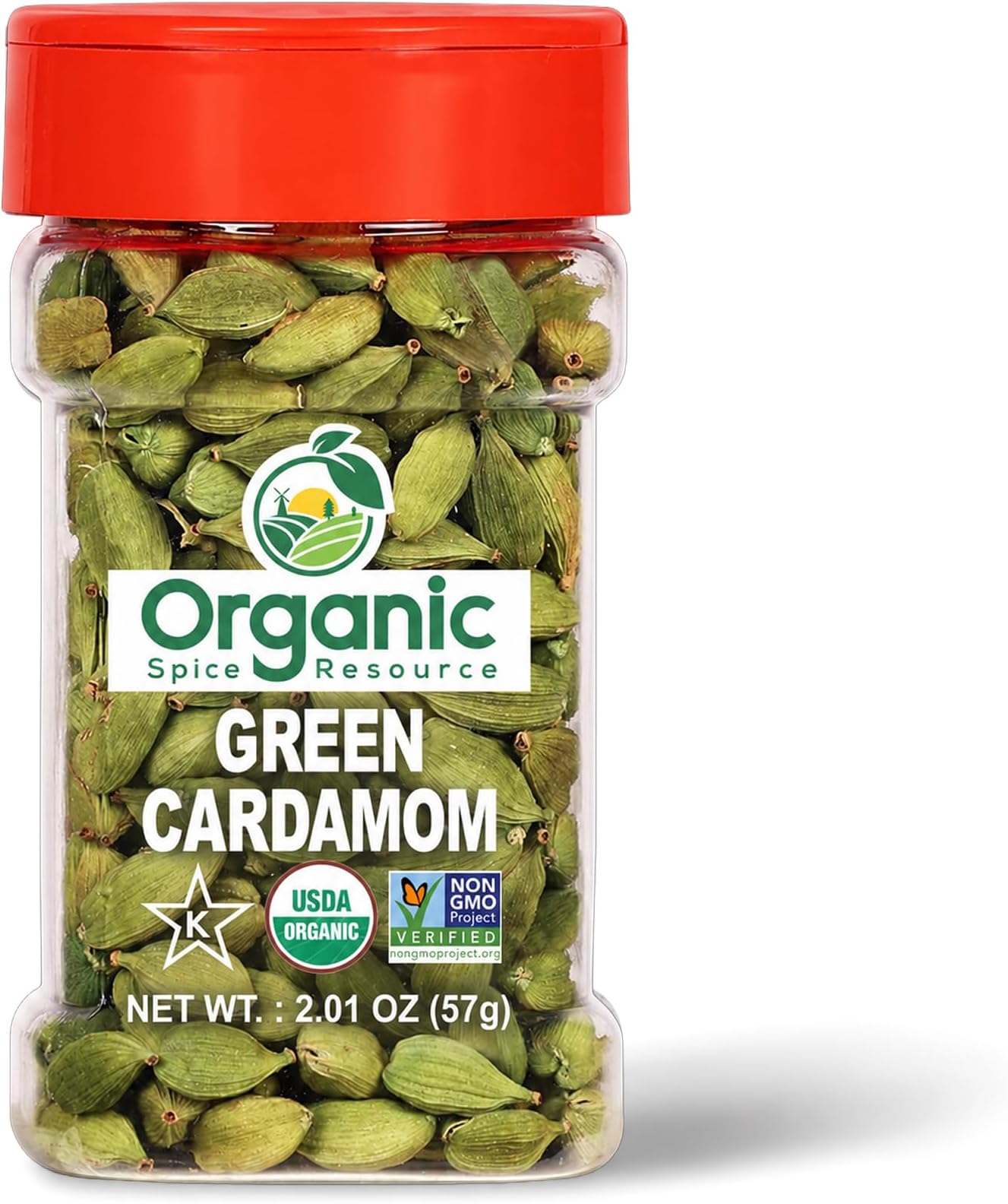 Organic Cardamom Pods | 2.01 oz - 57g | USDA Organic | Vegan | Non-GMO, All Natural Blend - 100% Raw from India, by SHOPOSR