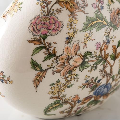 Miniatura 3 de Jarrón chino de porcelana de cerámica para decoración del hogar, florero japonés de 10.5 pulgadas, recipiente sofisticado para ramas decorativas de