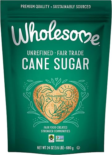 Wholesome Sweeteners 24-Ounce Unrefined Cane Sugar, Fair Trade, Non GMO, Gluten 