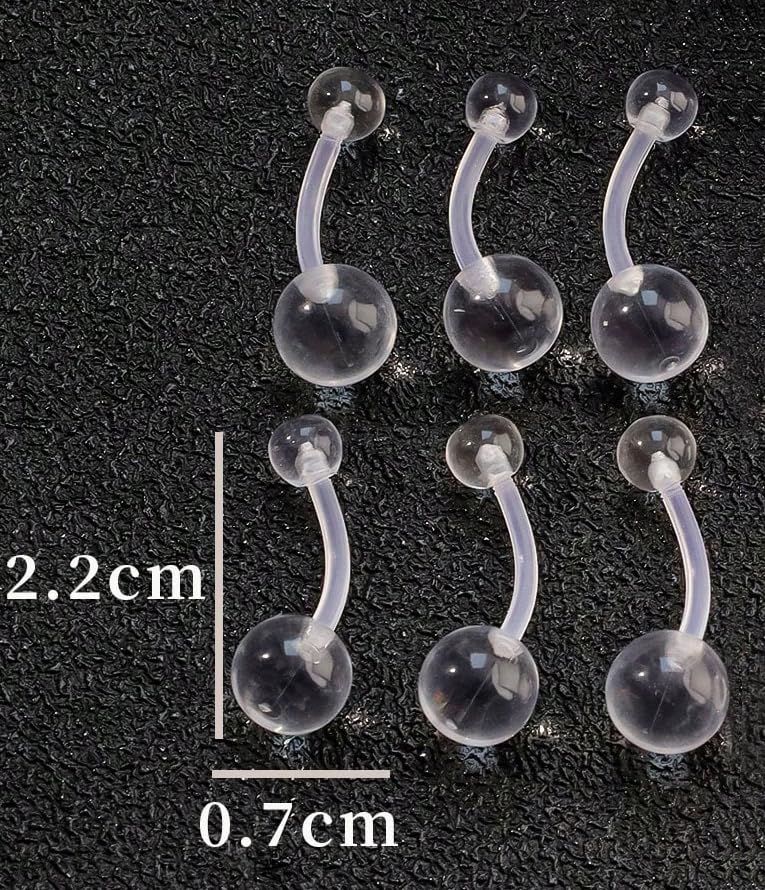 Clear Piercing Jewelry Clear Piercing Retainers Nose Rings Belly Button Ring Septum Eyebrow Lip Cartilage Tragus Earring Retainer Nose Piercing Kit Body Piercing Jewelry for Women Men3