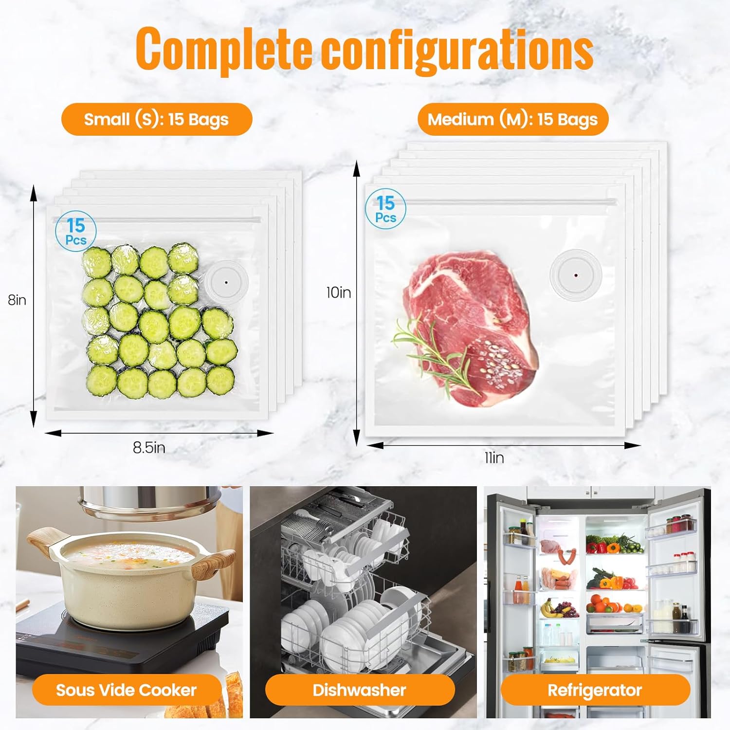 Vacuum Sealer for Food, Portable Handheld Sealer Machine with 30 Reusable Vacuum Bags, Seal Meal Saver, Cordless Food Sealer - Image 2