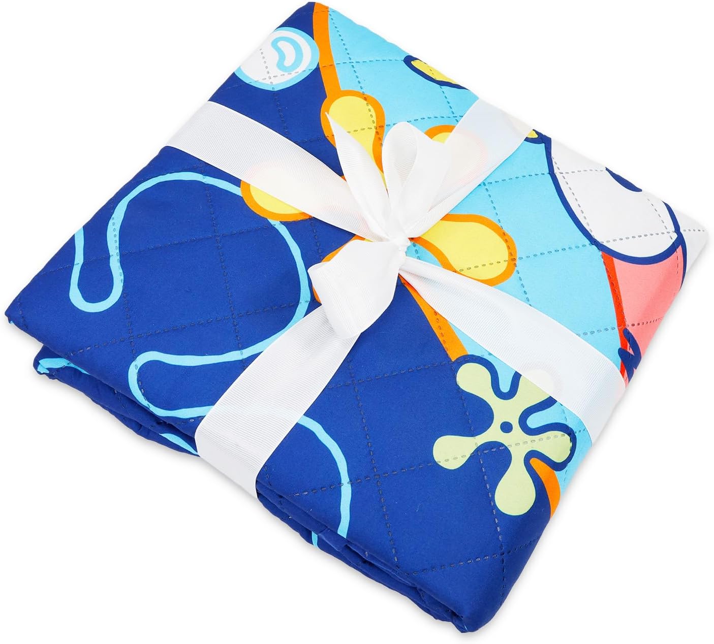 Spongebob Twin Bedding Set Underwater Vibes - Bundle of Spongebob Bedspread, Flat Sheet, Fitted Sheet, Pillowcase, Stickers, More | Room Decor - Image 6