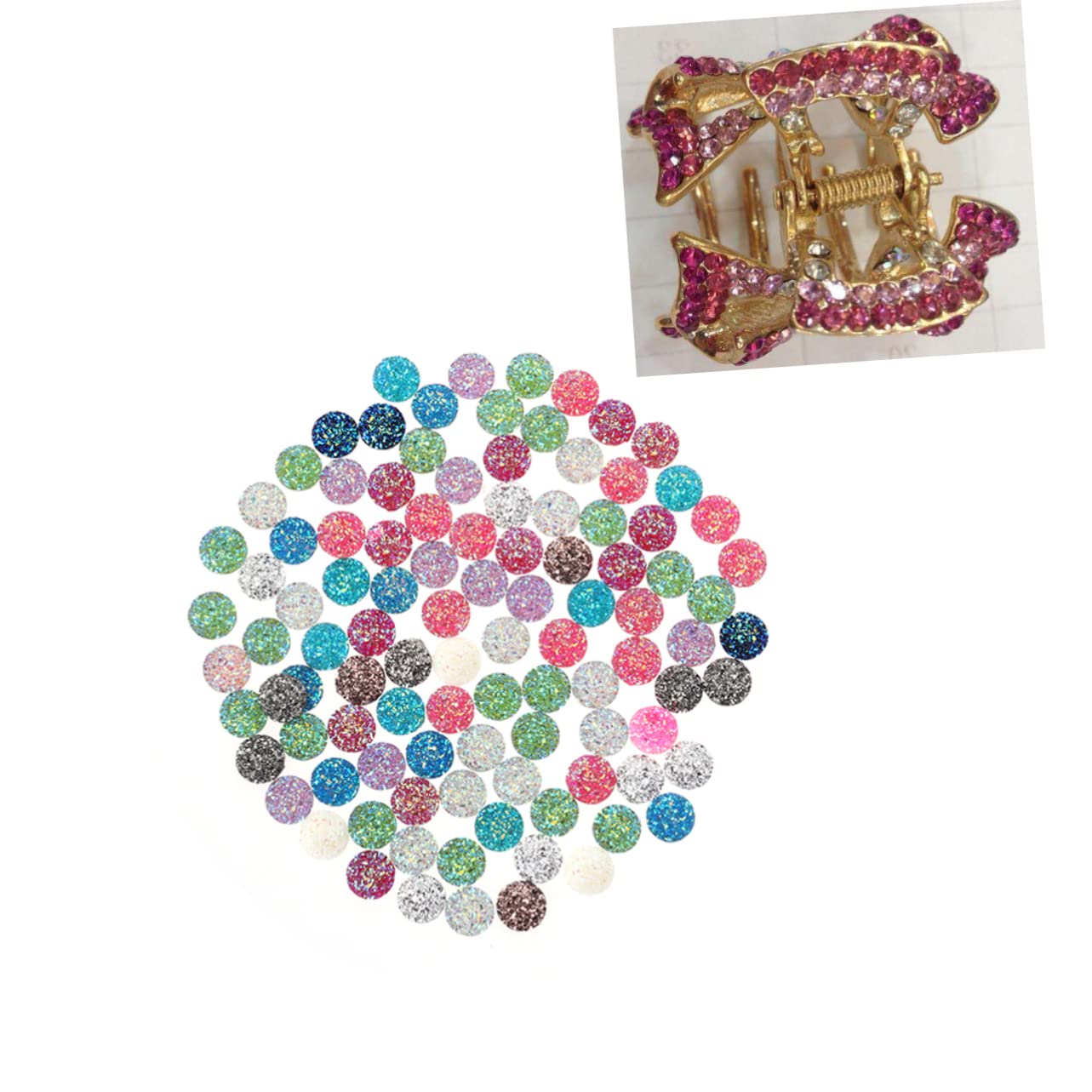 Cabujon De Rina Con Parte Posterior Plana Para Manualidad