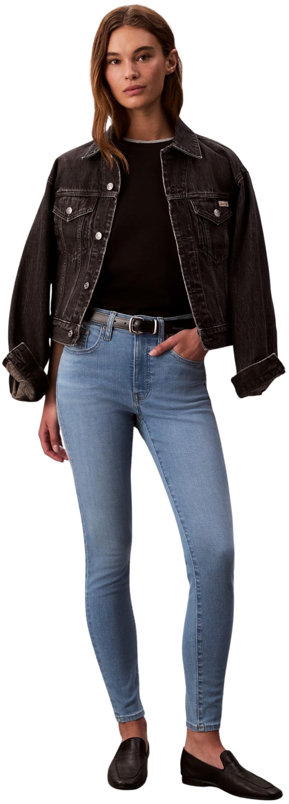 Calvin Klein Jeans Dżinsy damskie, Niebieski (jasnozielona), 30W / 32L