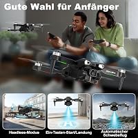 Tolatoyus 12PRO Drón 4K HD Kamerával, Kefe Nélküli Motorral, 5G WiFi FPV, 135° Állítható Kamera, Kezdőknek és Haladóknak, 2 Akkumulátorral,  6