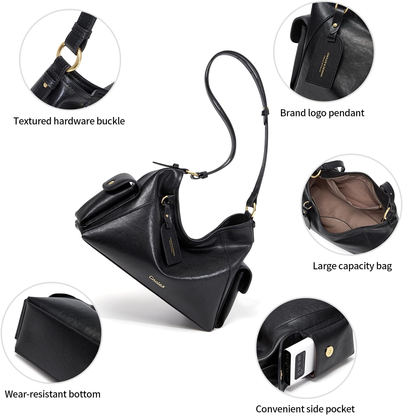 Cnoles Purse for Women Fashion Leather Crossbody Travel Shoulder Bag Ladies Purses and handbags - Image 5