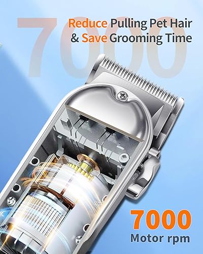 Miniatura 7 de Cortapelos para perros para peluquería Kit de cortadora de pelo para perros para abrigos gruesos y pesados, afeitadora inalámbrica para mascotas -