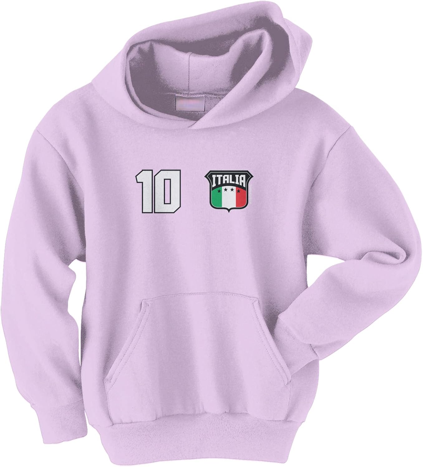 Threadrock Big Boys' Italia Shield & Number Youth Hoodie Sweatshirt