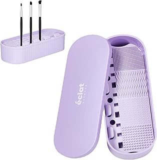 ÉCLAT Alfombrilla limpiadora de brochas de ma...