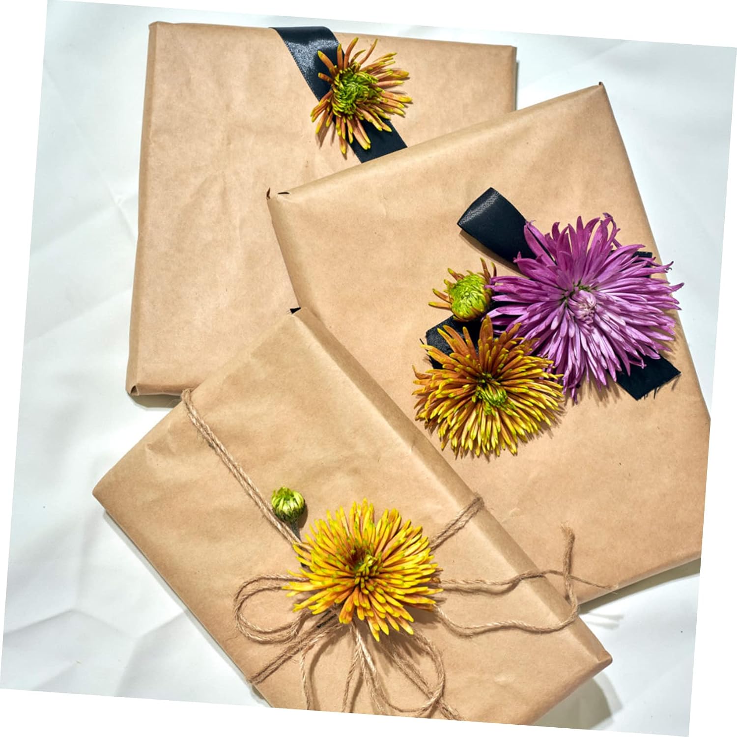 TOBBOMEY Kraft Wrapping Paper Roll Brown Craft Paper for Gift Wrapping Diy Crafts Painting and Decorating Special Occasions