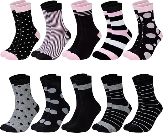 10-Pack Women’s Cotton Socks, Colorful