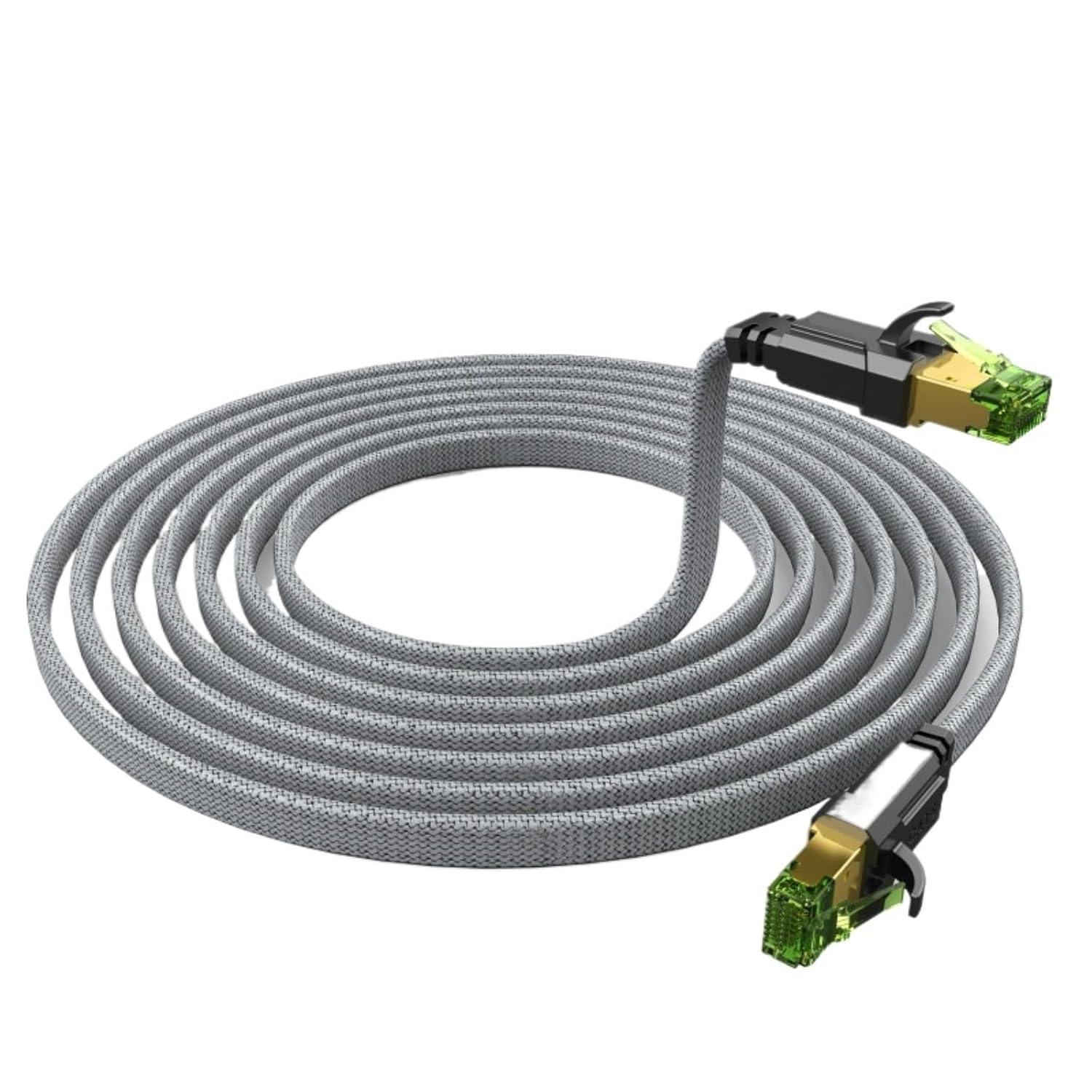 Up to 100ft Cat8 Flat Network Cable 40Gbps RJ45 Internet LAN Cable Patch Cord for Modem Router Gaming PC Xbox(20M)