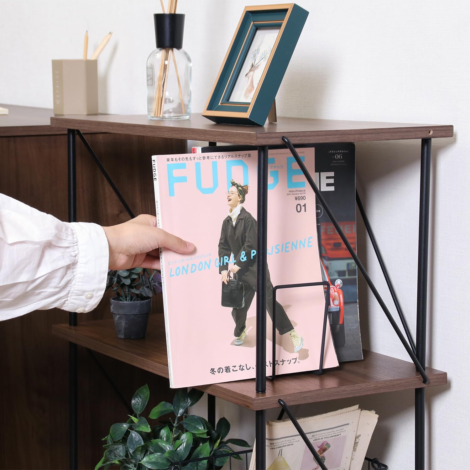 Amazon｜不二貿易 オープンラック 幅61.5×奥行30.6×高さ74×cm