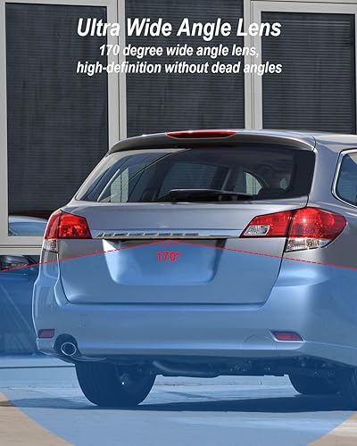 Miniatura 4 de HUQUZN Cámara de respaldo de visión trasera compatible con Subaru Legacy Outback 2010 2011 2012 2013 2014, cámara de asistencia de estacionamiento
