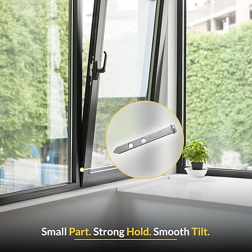 Miniatura 6 de Brixwell 85-864-XCP5 Pieza de repuesto para ventana de barra pivotante, construcción de fundición a presión, 2-716 pulgadas de largo, 516 pulgadas