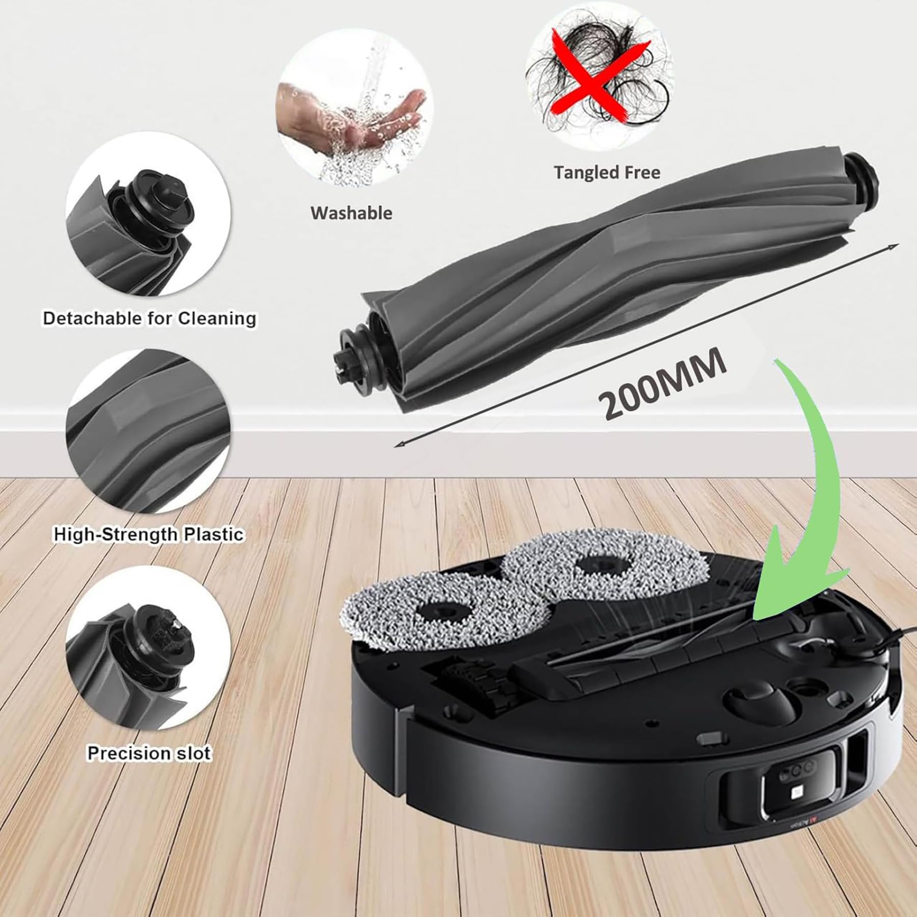 HIYOUNG Accessori per Dreame L10s Ultra,L10 Prime,L10s Pro Gen 2/3,L10s Plus, Xiaomi X20+,1 spazzola principale,6 spazzole laterali,4 filtri,6 panni per mocio,1 copertura per spazzola principale