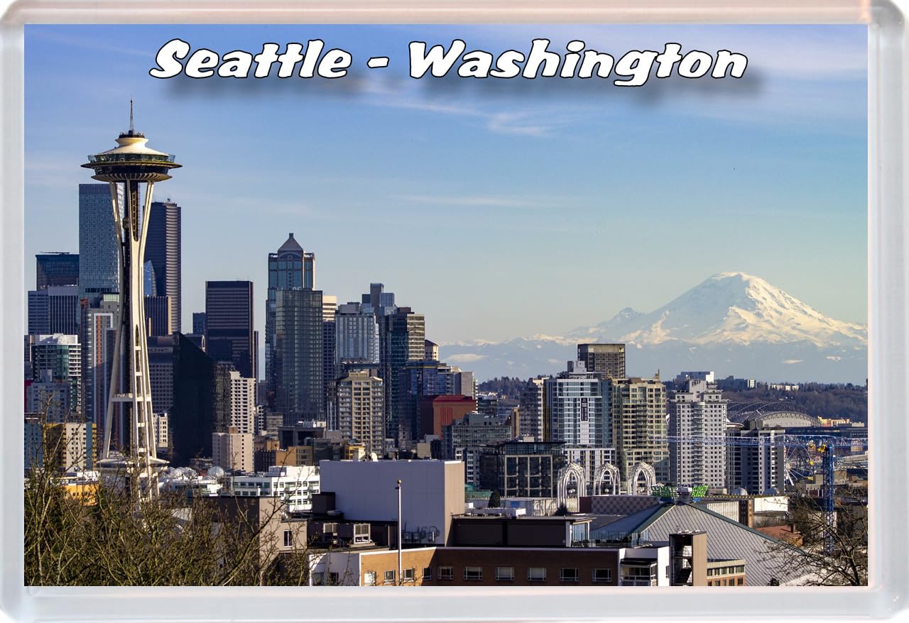 Seattle - Washington State - USA - 96 x 67mm Jumbo Fridge Magnet/Magnets BBSFHM700
