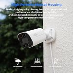 Hiseeu 4K Wired PoE Security Camera System w/8MP PoE Cameras | 121° Wide Angle, 3TB HDD, Color Night Vision, 2 Way Audio, Human Vehicle Detect, IP67 Weatherproof