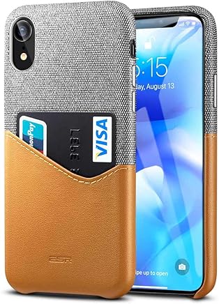 ESR Funda para iPhone XR Tarjetero iPhone XR, Telo Suave + Cuero PU Premium Carcasa con Ranura para Tarjeta para Apple iPhone XR DE 6.1