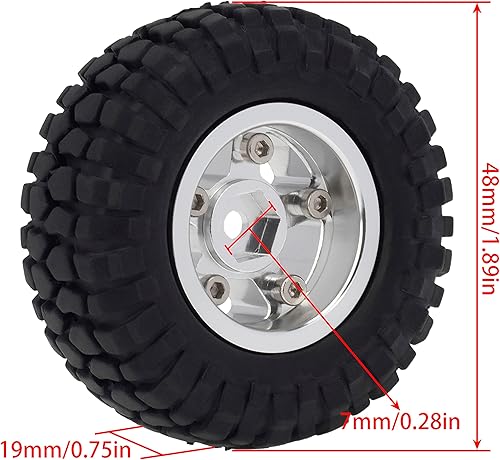 Miniatura 3 de MEUS RACING 1/24 RC Crawler Ruedas dobles Juego de reacondicionamiento de doble rueda Kit de modificación de neumáticos Acoplador de ruedas Eje de