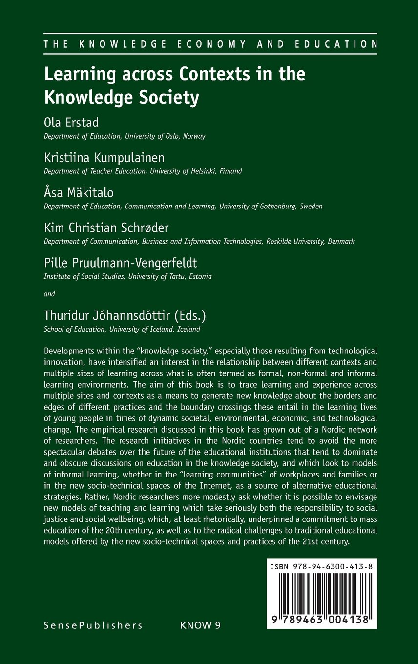 Learning across Contexts in the Knowledge Society (The Knowledge Economy and Education, 9)      Hardcover – January 1, 2016